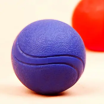 4,5 см игрушечный мяч для дрессировки домашних собак, неразрушимый твердый резиновый мяч, игрушка для жевания и игры с укусом, с веревкой для переноски, продажа укусов