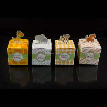20 X Свадебная коробка конфет с животным дизайном, коробка для сладостей, Мультяшная коробка для печенья, украшение свадебной вечеринки, подарочные коробки для конфет/шоколада