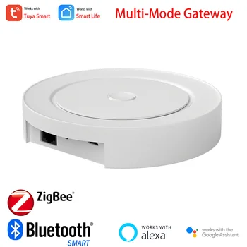 Tuya Smart Multi Mode ZigBee BLE Bluetooth Mesh Проводной концентратор Шлюз работает с приложением Tuya Smart Alexa Google Voice Control
