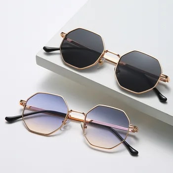 2023 Новые модные женские солнцезащитные очки, Классические винтажные металлические многосторонние мужские солнцезащитные очки, очки ночного видения для вождения