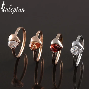 Italina Rigant Обручальное кольцо в виде сердца для женщин Anel Aneis, ювелирные изделия Высшего качества, подарок для влюбленных 1 # RG96593