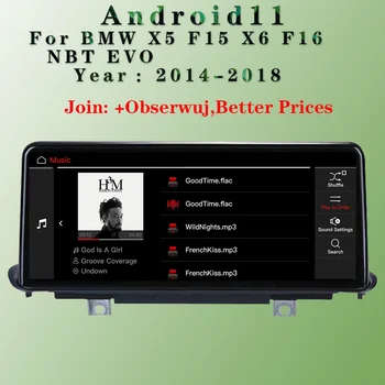 Android 11 Автомобильный Радиоприемник Для BMW X5 F15 X6 F16 Система NBT Головное устройство ПК Навигация Автомобильный Радиоприемник 4G WIFI Беспроводной Carplay и Android auto