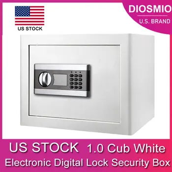 DIOSMIO 1.0Cub Белый Сейф-шкаф с электронным цифровым замком и клавиатурой, со светодиодным индикатором, огнестойкий и водонепроницаемый