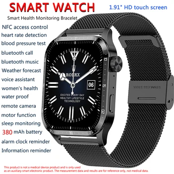 2023 Новые Женские Смарт-часы с Bluetooth-вызовом, 1,91-дюймовый Сенсорный экран, Модные Часы с Измерением артериального Давления, Спортивные Умные Часы для женщин