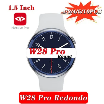 Умные часы W28 PRO Round Оптом 40 мм 41 мм Для мужчин и женщин, 1,5-дюймовый Bluetooth-вызов, Беспроводная зарядка NFC, Круглые часы серии 8