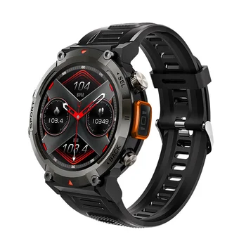 2023 Новые умные часы мужские 1,45 дюймовый TFT фонарик HD экран BT 5,0 Фитнес-браслет для ночного бега, умные часы для мужчин