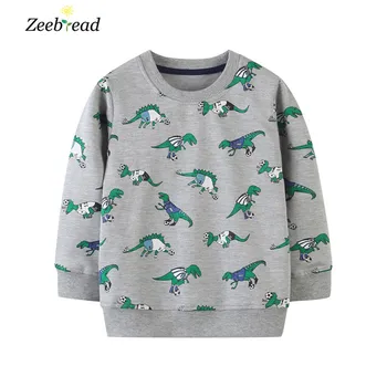 Zeebread/ Детские толстовки с принтом динозавра, толстовки для мальчиков, одежда для детей, верхняя одежда, осенние топы с длинными рукавами для малышей