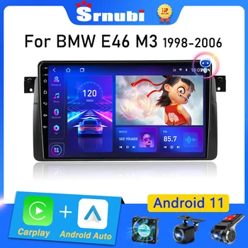 Srnubi 2 Din Android 11,0 Автомобильный Радиоприемник для BMW E46 M3 1998-2006 Мультимедийный Видеоплеер 4G WIFI GPS Навигация Carplay Головное устройство