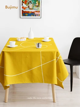 Простая линия художественного покрытия, скатерть для стола, Прямоугольная чайная скатерть, коврик