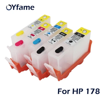OYfame 5 Цветов Для Совместимого картриджа HP178 Многоразового использования С чипом ARC 178 Чернильный Картридж Для принтера 5510 5515 7510 B110a