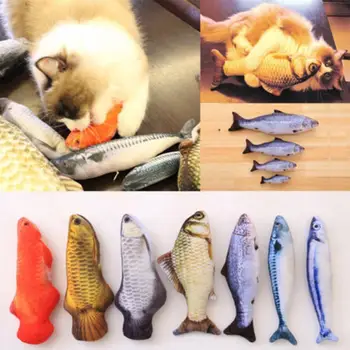 Домашняя Кошка, Котенок, Кошачья мята в форме рыбки, устойчивая к укусам, Играющая В Жевательную игрушку с царапинами