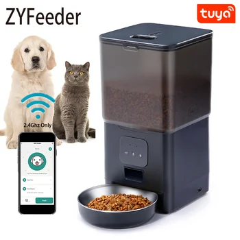 Автоматическая кормушка для домашних животных 6L Smart WIFI APP Control, Дозатор корма для кошек, Автоматическая кормушка для собак, Голосовая миска для домашних животных, миска для сухого корма для домашних животных