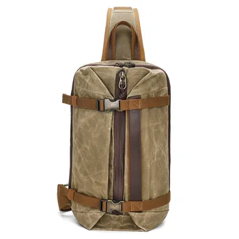 Холщовая сумка, нагрудная сумка большой емкости, рюкзак на одно плечо, Мужская многофункциональная сумка-мессенджер на открытом воздухе, модная сумка