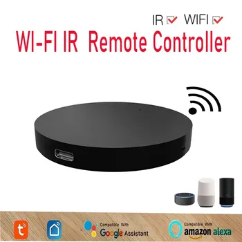 Контроллер умного дома Tuya WiFi Универсальный инфракрасный пульт дистанционного управления телевизором, кондиционером, может работать с Alexa Google Home
