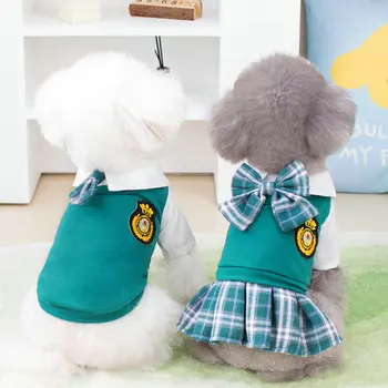 Летний Новый набор для пары в стиле Pet Academy, подходящий для маленьких собак среднего размера, Милая модная одежда для собак, одежда для домашних животных