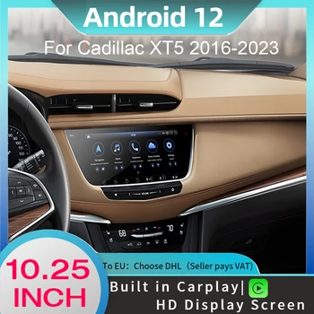 Автомобильный Мультимедийный плеер Qualcomm Android 12 GPS Навигация Радио Carplay Для Cadillac XT5 XT6 2016-2023 Авто Стерео Видео 4G DSP