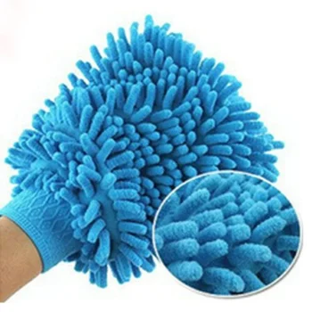 Перчатка для мытья автомобилей из микрофибры и синели, мягкая тканевая рукавица для мытья автомобилей и бытовой химии